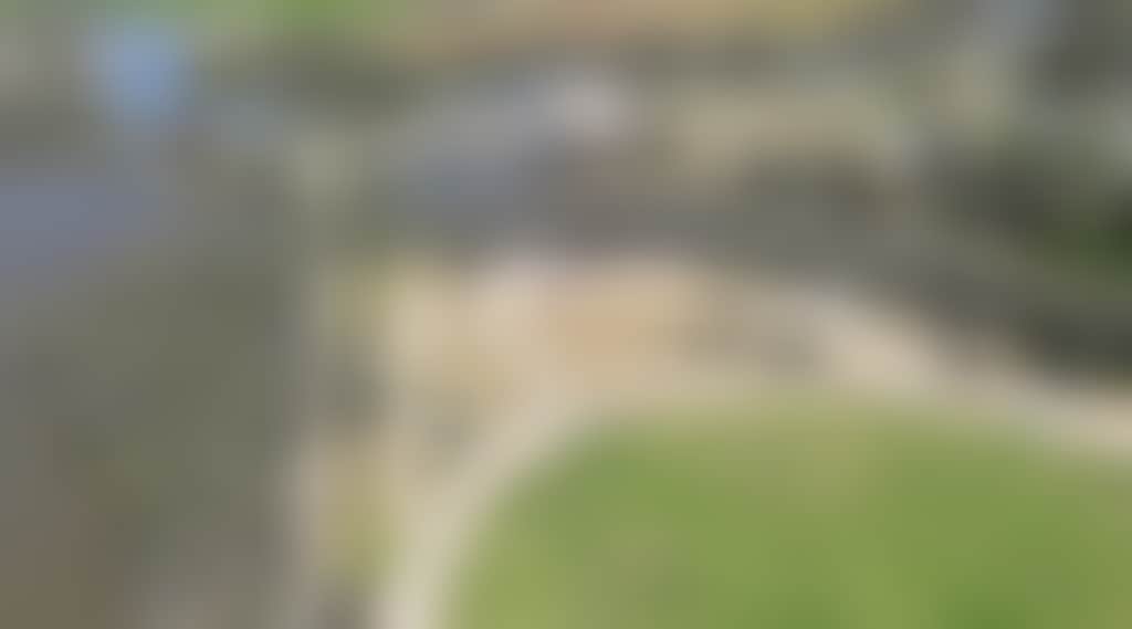 Aerial shot of the Gunbower Reserve, encompassing the grounds bordering the river