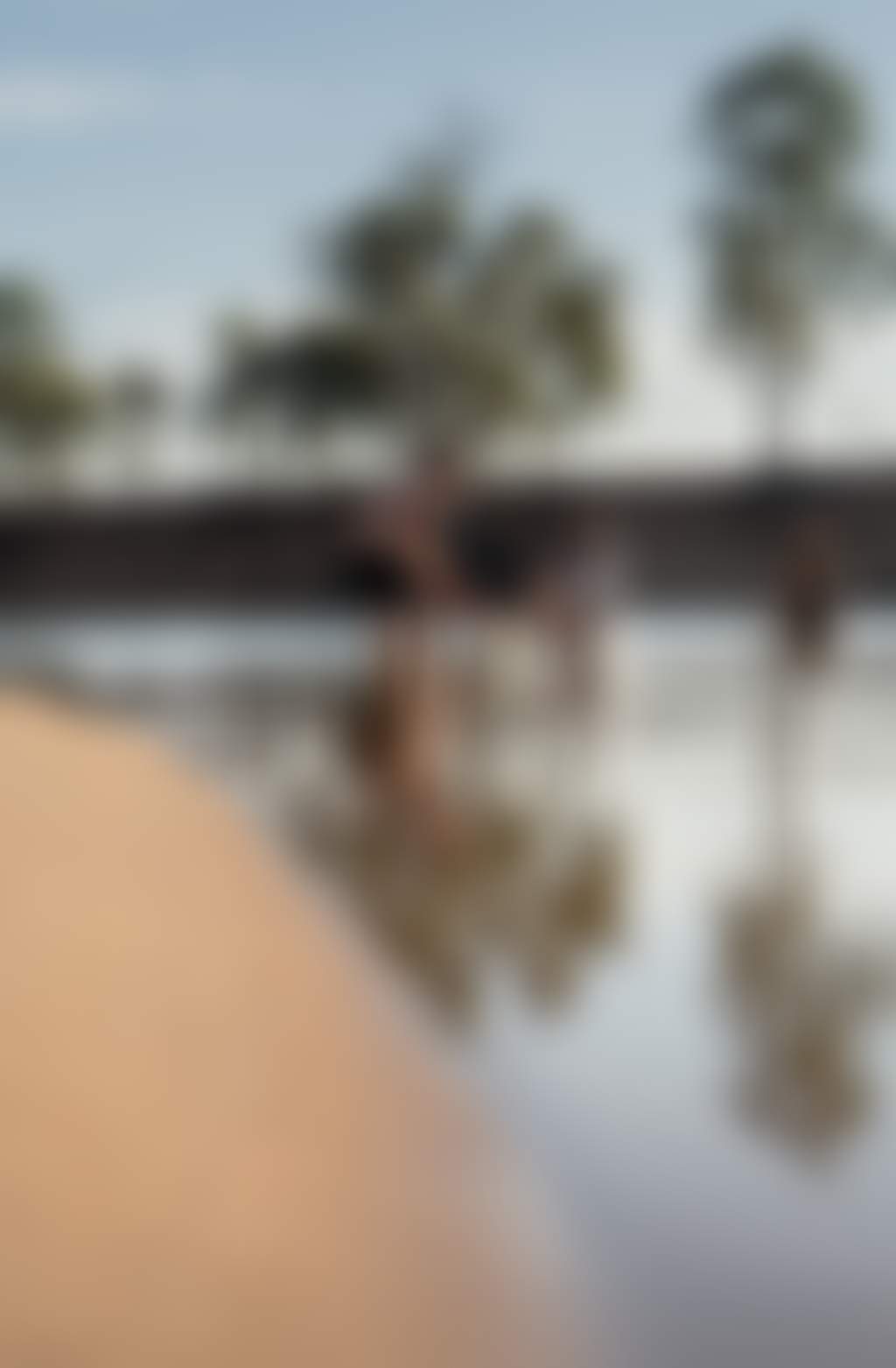 Family enjoying water activities on the bank of the murray river